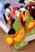 Polycotton Printed Double Bedsheet with Two Pillow Covers 