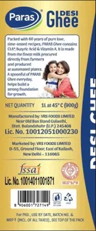Paras Desi Ghee 900 ml 