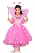 Cotton Blend Solid Frocks for Girls 