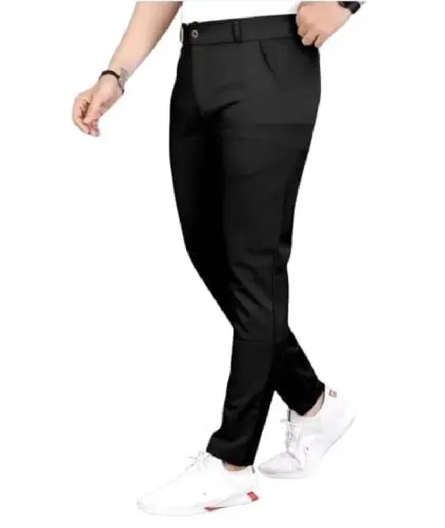 Lycra Blend Trouser for Men (Black, 32)