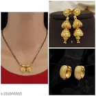 Alloy Mangalsutra with 2 Pair Earrings for Women 