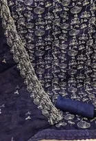 Organza Unstitched Dress Material for Women 