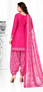 Crepe Floral Punjabi Suit for Women 