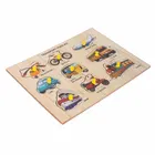 Wooden Transport & Vehicle Puzzle Board Games for Kids 