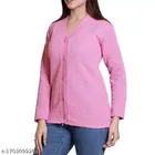 Woolen Solid Full Sleeves Cardigan for Women 