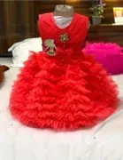 Cotton Blend Solid Frocks for Girls 