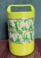 Nelcon 3 Layer Insulated Tiffin Lunch Box (1200 ml, Green)