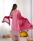 Designer Kurti Set with Mirror Work and Maroon Dupatta for Wedding & Party Wear for Women 