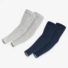 Arm Sleeve for Men (Grey & Blue, Pack of 2)