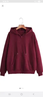 Fleece Solid Hoodie for Women, Maroon 