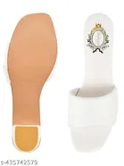 Solid Open Toe Block Heels for Kids 