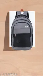 Polyester Backpack for Men & Women, Grey