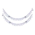 Brass Rhodium Plated Anklet Set (Silver, Set of 1)