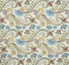 Sarangi Blue Floral Diwan Set with 1 Single Bedsheet, 5 Cushion Cover and 2 Bolster Cover