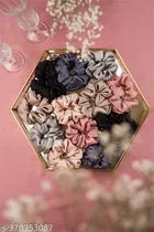 Pack of 12 Fabric Scrunchies for Women 
