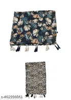 Chiffon Scarves for Women, Multicolor, Pack of 2
