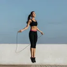 Smart Counter Adjustable Hand Grip with Foam Skipping Rope 