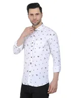 Cotton Blend Printed Shirt for Men 