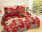 Polycotton Double Size Bedsheet with Pillow Cover, Multicolor, 78x98 Inches