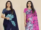 Women's Printed Saree with Unstitched Blouse 