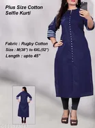 Solid Cotton Blend Kurti for Women 