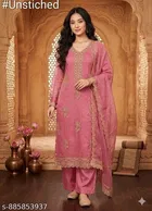 Embroidered Floral Palazzo Suit for Women 