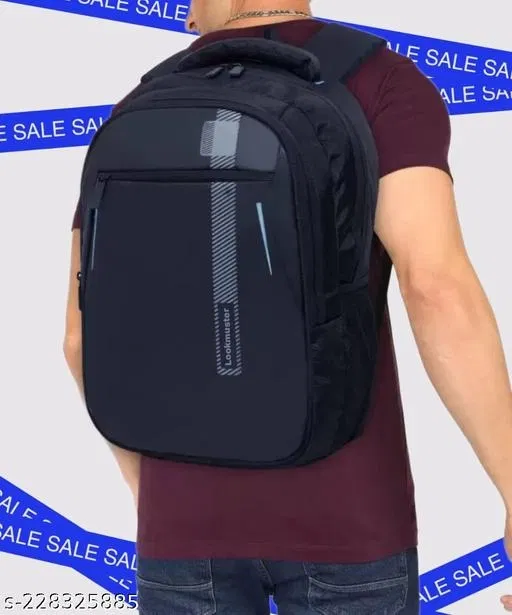 Polyester Backpack for Men & Women, Black