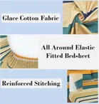 Cotton Fitted Elastic 88x88in Bedsheet Multicolor