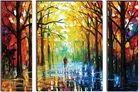 Akarts scenary with couple painting set of 3