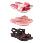 Combo of Heels with Slippers & Flats for Women 