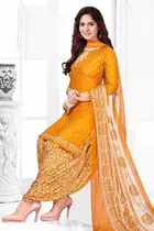 Punjabi Floral Unstitched Suit for Women 