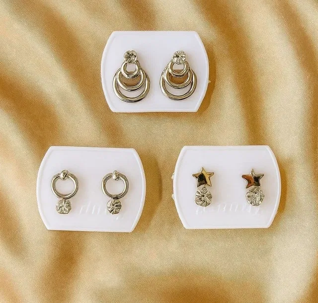 Elegant Earring & Studs Combo Pack of 3 Pairs for Women & Girls (Pack of 3)