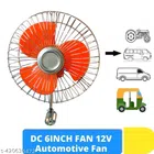 Metal 12 Volt DC Battery Mini Fan for Car & Bus (Red, 100 W)