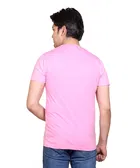 Cotton Blend Printed T-shirt for men, Pink 