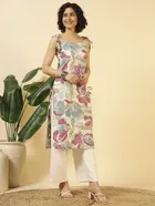 Tie Up Cotton Kurti for Women 