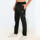 Lycra Nylon Logo Printed Track Pant for Men 