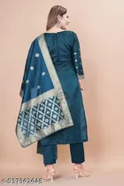 Art Silk Churidar Material Dress for Women, Pack of 3 
