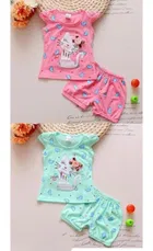 Hosiery Printed Clothing Set for Kids 