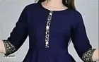 Anarkali Rayon Solid Kurti for Women 