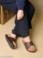 Shoetopia Flat Sandals Brown Size IND-6
