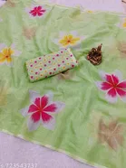 Lien Printed Saree for Women, Green 