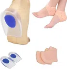 Silicone Gel Heel Pads with Caps (Beige, Set of 2)