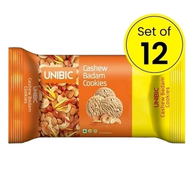 यूनिबिक काजू बादाम कुकीज़ 12X45 g (पैक ऑफ 12)