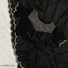 Georgette Embellished Saree For Women, Black