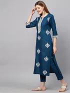 Viscose Rayon Printed Kurta Set for Women 
