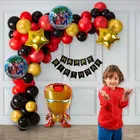Iron Man Theme 8th Birthday Balloon Decoration Kit For Kids, Multicolor, Pack Of 53