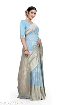 Jacquard Zari Woven Saree for Women 