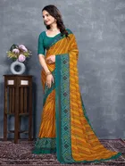 Georgette Printed Saree for Women 