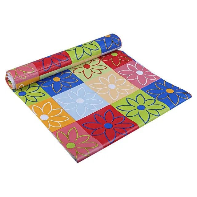 Laminated Non Woven Multipurpose Kitchen Cabinet Drawer Shelf Mat (Multicolor, 45x500 cm)