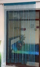 Polyester Beads Curtain for Door (Turquoise, 7 Feet)